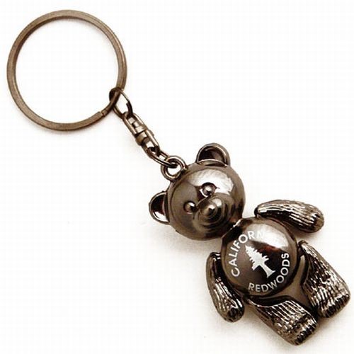 Lafayette Louisiana Souvenir Metal Bear Keychain 