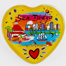 San Diego Subway Heart Acrylic Magnet
